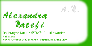 alexandra matefi business card